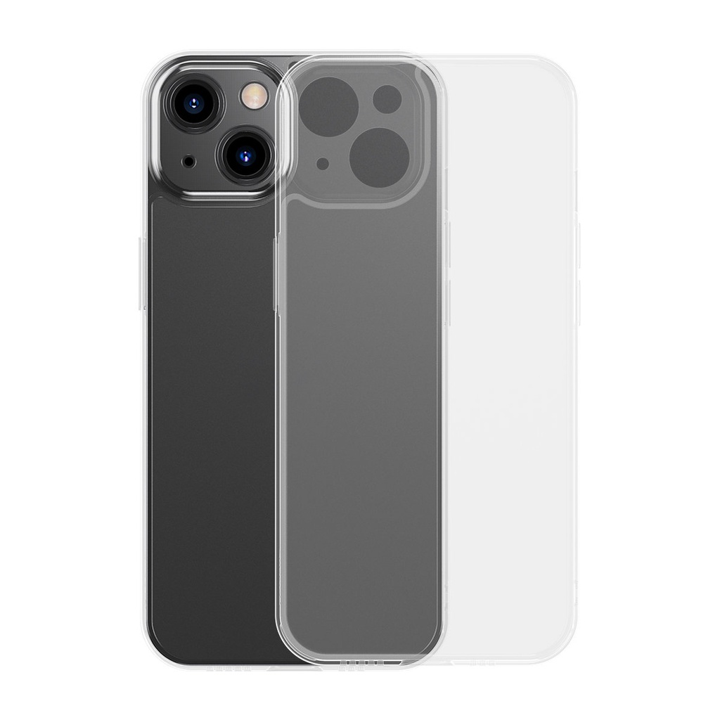 Dėklas iPhone 13 standus dėklas su geliniu rėmeliu, skaidrus