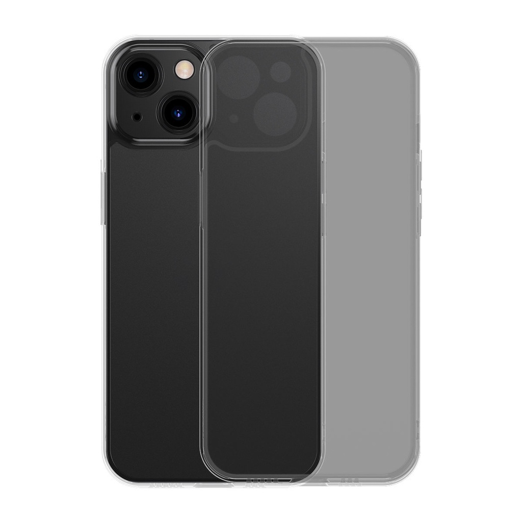 Dėklas iPhone 13 standus dėklas su geliniu rėmeliu juodas