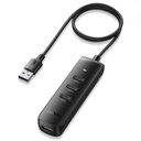 Prievadų skirstytuvas HUB USB-A - 4x USB 3.2 Gen 1 juodas