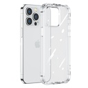 "iPhone 14 Pro" šarvuotas dėklas su kabliukų stovu skaidrus