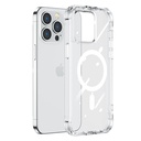 Magnetinis dėklas "iPhone 14 Plus" šarvuotas dėklas su kabliukais stovas skaidrus