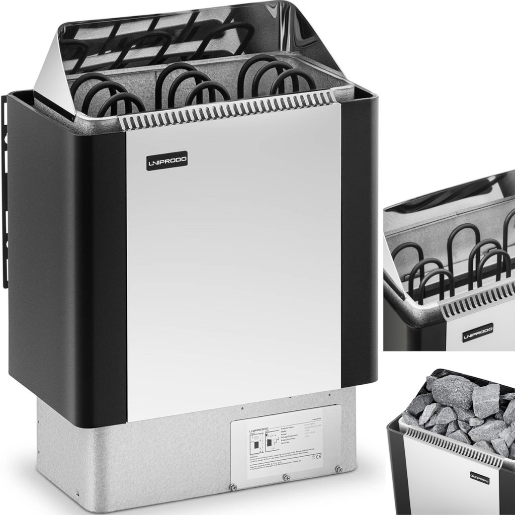 Suomiška sausos pirties krosnelė 3-6m3 4.5kW 400V 3N