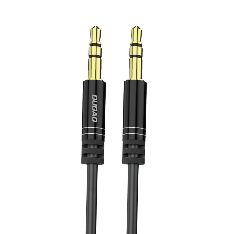 Stretch audio cable AUX mini jack 3.5mm spring 150cm black