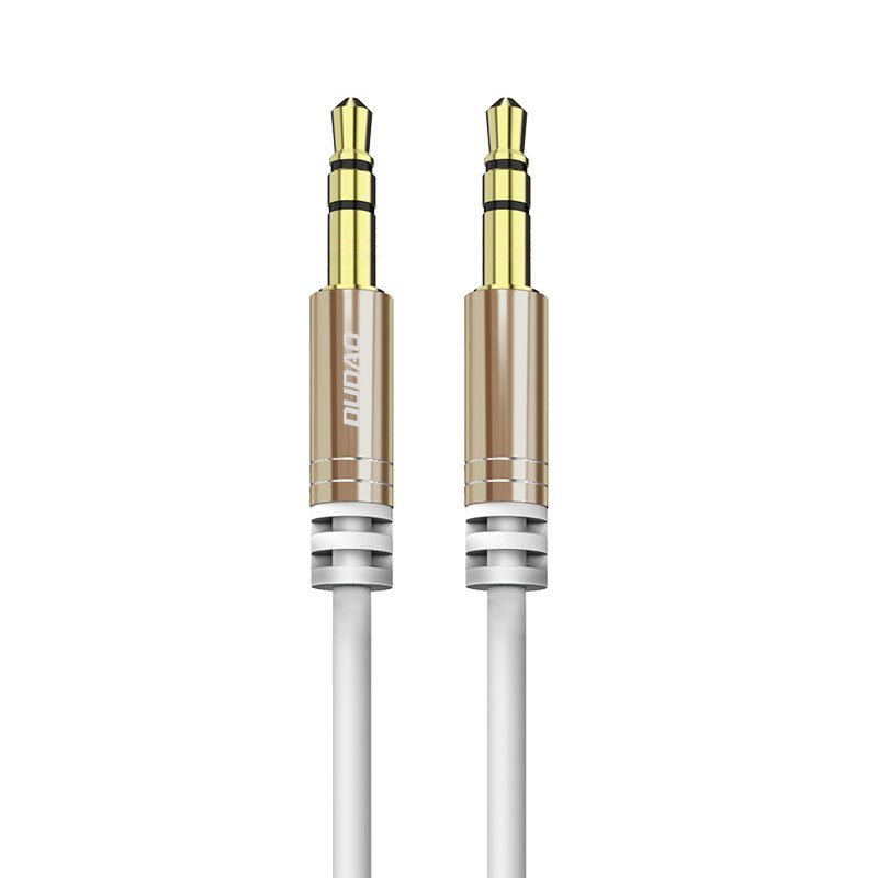 Stretch audio cable AUX mini jack 3.5mm spring 150cm white