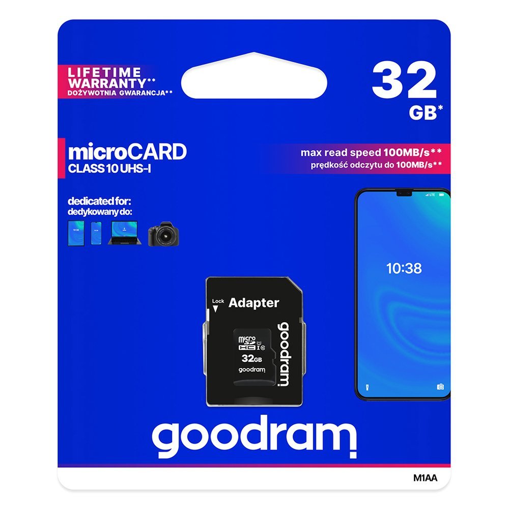 Mikrokarte 32GB micro SD HC UHS-I klases 10 + SD adapteris