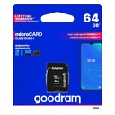 Mikrokarte 64GB micro SD XC UHS-I 10 klases + SD adapteris