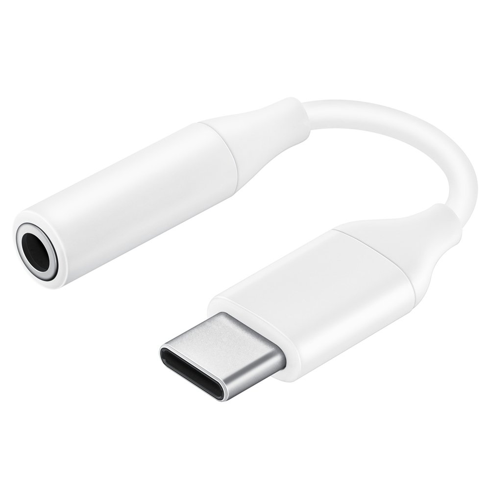 Austiņu adapteris 3,5 mm mini jack sieviešu - USB-C vīriešu balta