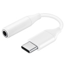 Austiņu adapteris 3,5 mm mini jack sieviešu - USB-C vīriešu balta