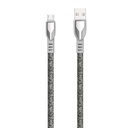 Lielas izturības pīts kabelis USB - micro USB 5A 1m pelēks