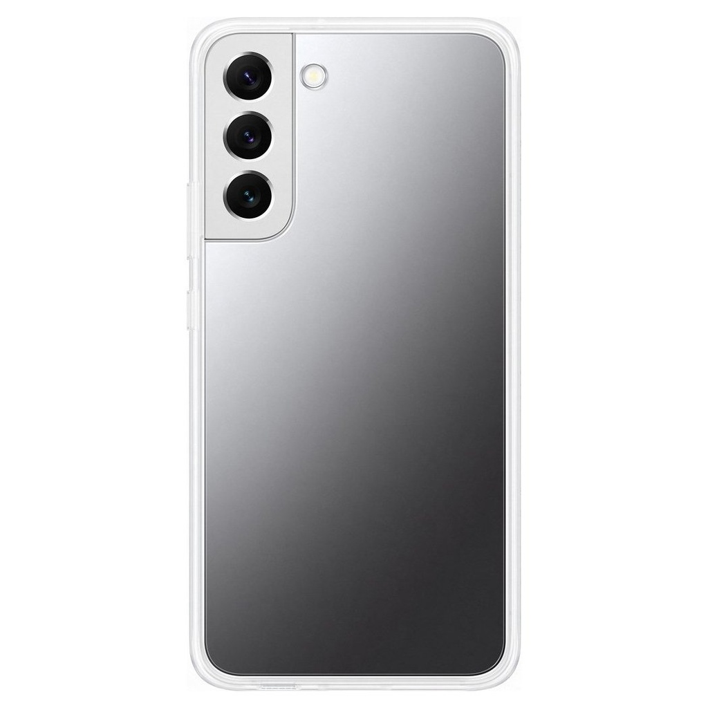 Veidrodinis Galaxy S22+ korpusas su skaidriu rėmeliu