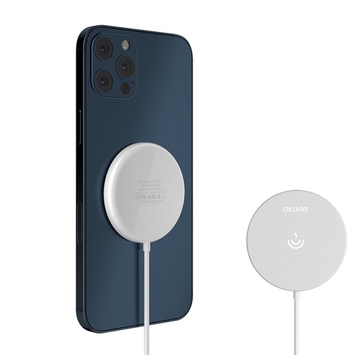 Magnetinis indukcinis belaidis įkroviklis MagSafe Qi 15W, baltas