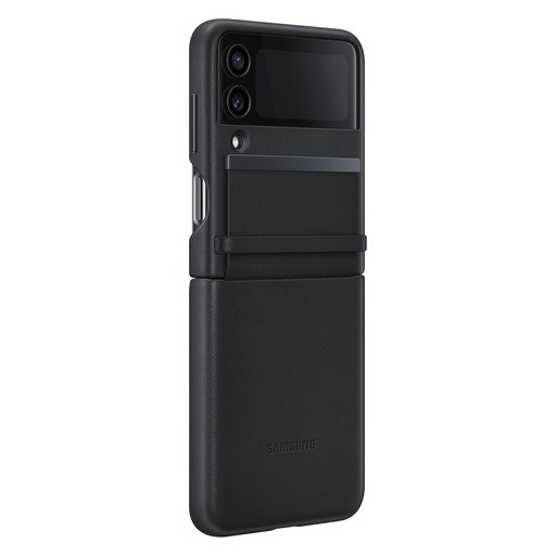 Odinis dėklas Galaxy Z Flip4 Flap Leather Cover black