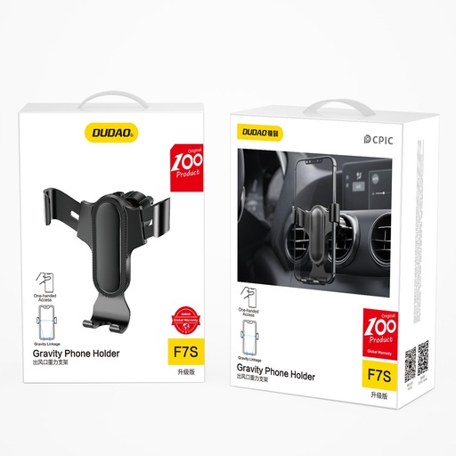Gravity car phone holder for grille black