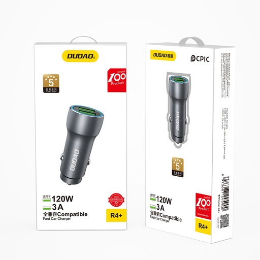 Ātrs auto lādētājs 2x USB 3A 18W pelēks