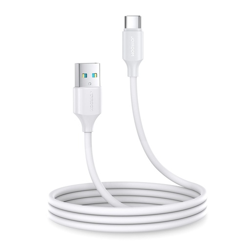 Elastīgs izturīgs USB - USB-C kabelis uzlādei un datu pārsūtīšanai 1 m balts