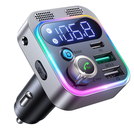 FM transmitter and car charger 48W PPS PD QC3.0 black