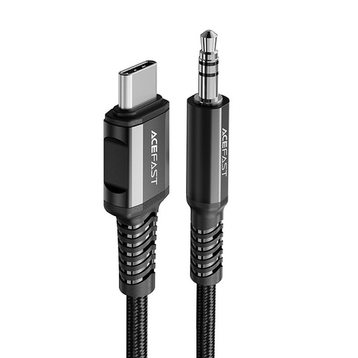 Audio kabelis AUX USB-C - 3,5 mm mini ligzda 1,2 m melns
