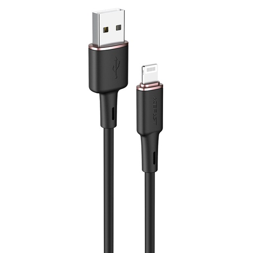 Kabelis iPhone MFI USB - Lightning 2.4A 1.2m melns