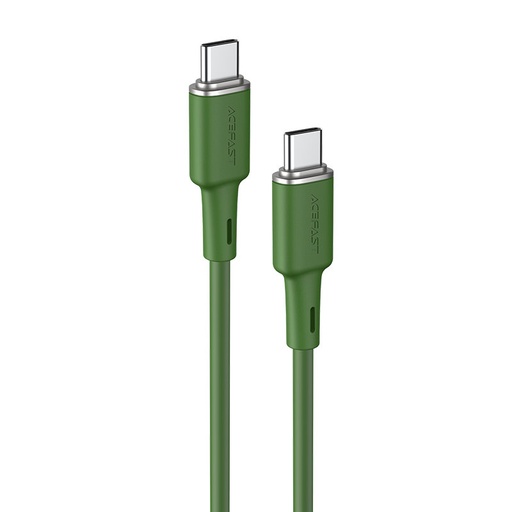 USB-C kabelis 60W 20V 3A 1.2m olīvu zaļš
