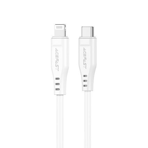 Kabelis iPhone MFI USB-C - Lightning 30W 3A 1,2 m balts