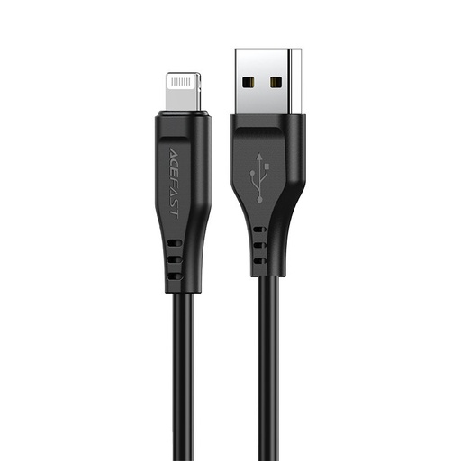Kabelis iPhone MFI USB - Lightning 2.4A 1.2m melns