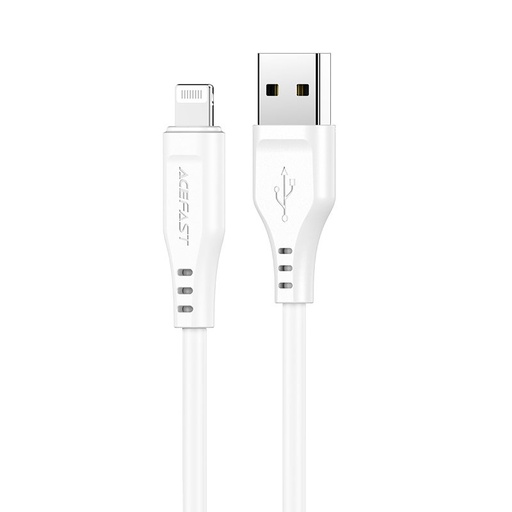 Kabelis iPhone MFI USB - Lightning 2.4A 1.2m balts