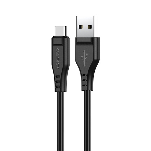 Telefona kabelis USB - USB-C 3A 1,2 m melns