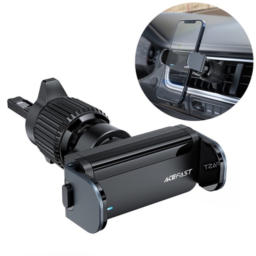 Automatinis automobilio telefono laikiklis ventiliacijos grotelėms juodas
