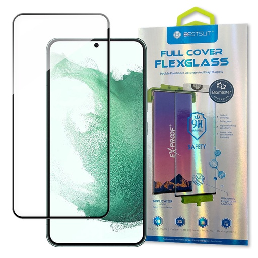 Viso ekrano grūdinto stiklo plėvelė su rėmeliu "Samsung Galaxy S22+" skaidri