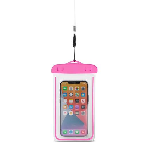 PVC waterproof phone case with lanyard Outdoor - pink