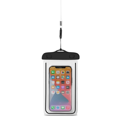 PVC waterproof phone case with lanyard Outdoor - black