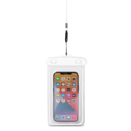 PVC waterproof phone case with lanyard Outdoor - white