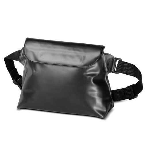 PVC waterproof kidney pouch for phone documents Outdoor - black
