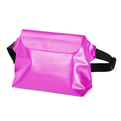 PVC waterproof kidney pouch for phone documents Outdoor - pink