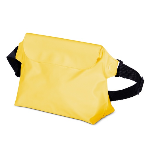 PVC waterproof kidney pouch for phone documents Outdoor - yellow