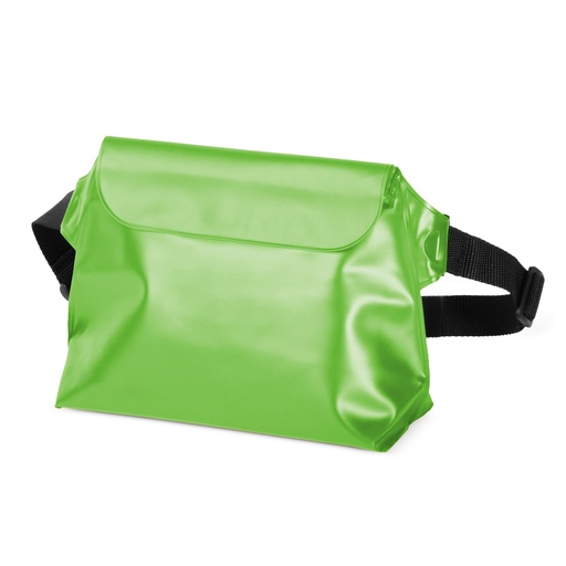 PVC waterproof kidney pouch for phone documents Outdoor - green