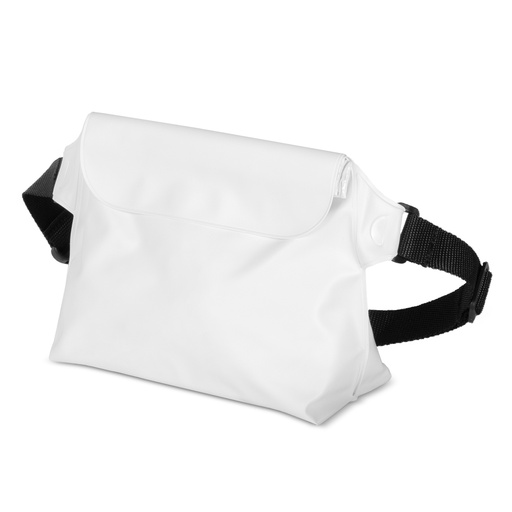 PVC waterproof kidney pouch for phone documents Outdoor - white