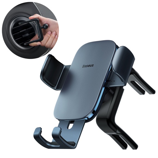 Gravity phone holder for round air vents Metal Age II dark gray