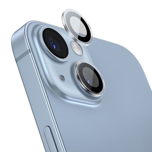 "iPhone 14 / 14 Plus" kameros objektyvo grūdintas stiklas + valymo rinkinys