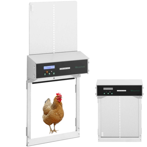 Automatinė paukštidės durų sklendė su šviesos jutikliu 6 V LCD ekranas