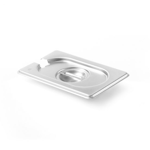 GN Kitchen Line tērauda vāks ar kausiņa izgriezumu GN 1/9 - Hendi 806975