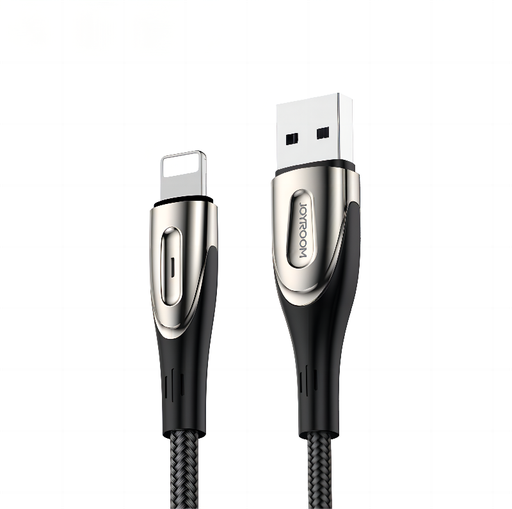 "iPhone" USB-A - "Lightning" greitojo įkrovimo laidas "Sharp Series", 3 m, juodas