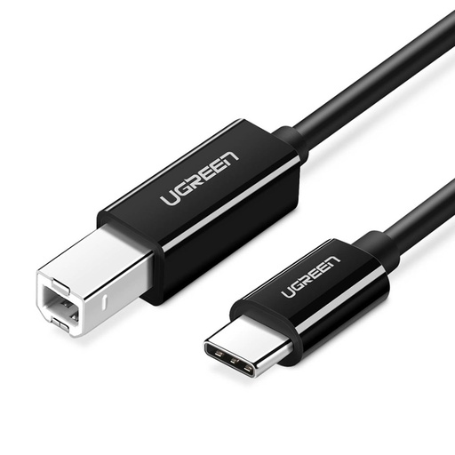 Printera kabelis USB-C - USB-B 480Mbps 2m melns