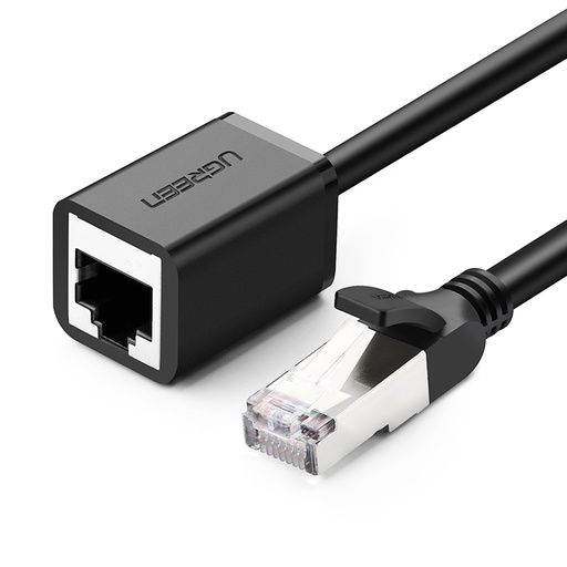 Tinklo kabelio ilgintuvas F/UTP Ethernet RJ45 Cat. 6 1000Mbps 1 m juodas