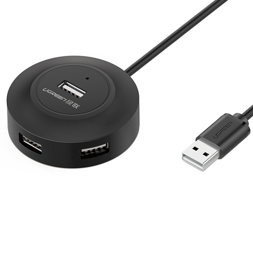 4-in-1 HUB splitter adapter USB 2.0 to 4x USB-A 480Mbps 1m black