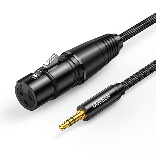 Audio cable 3.5mm mini jack (male) - XLR (female) 1m black