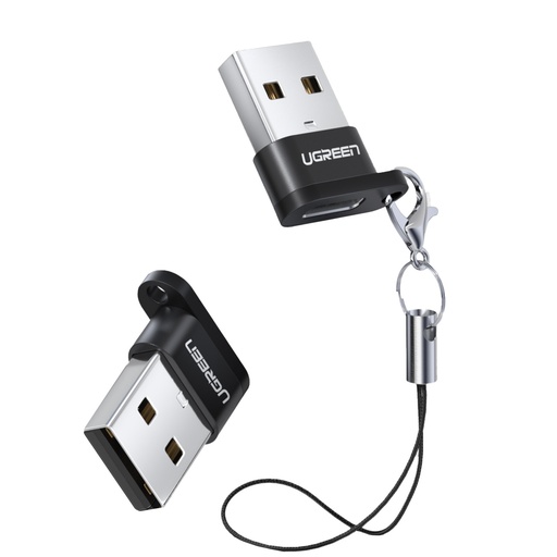 Adapter socket adapter from USB-C plug to USB black