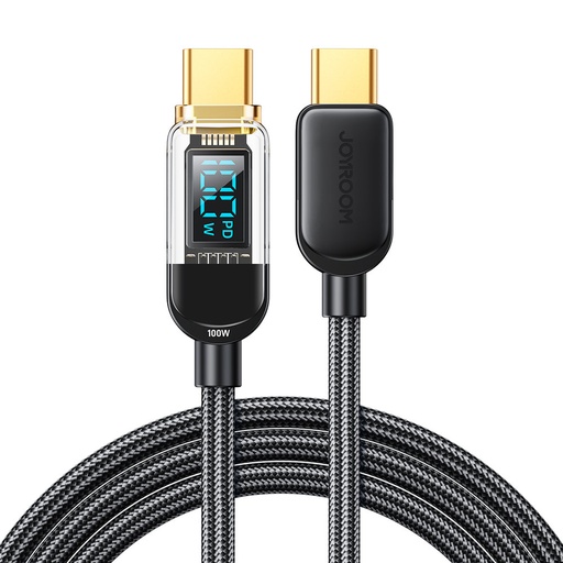 USB-C kabelis greitam įkrovimui ir duomenų perdavimui 100 W 1,2 m juodas