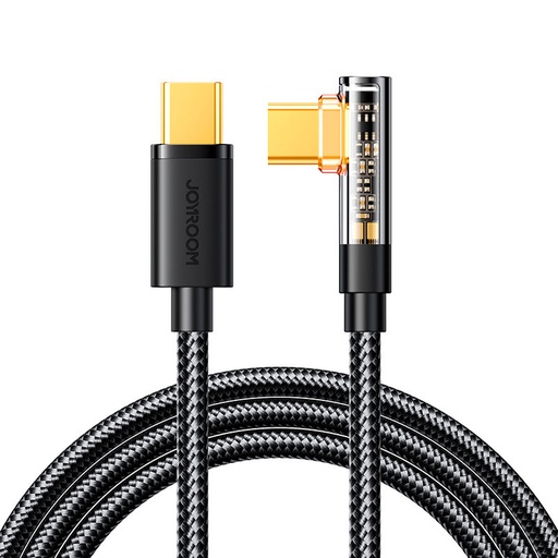 Angular USB-C cable for fast charging and data transfer 100W 1.2m black