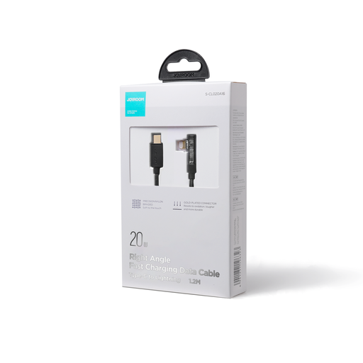 Angular iPhone Lightning - USB-C cable for fast charging 20W 1.2m black